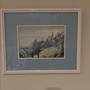 Framed Mountain Landscape Art